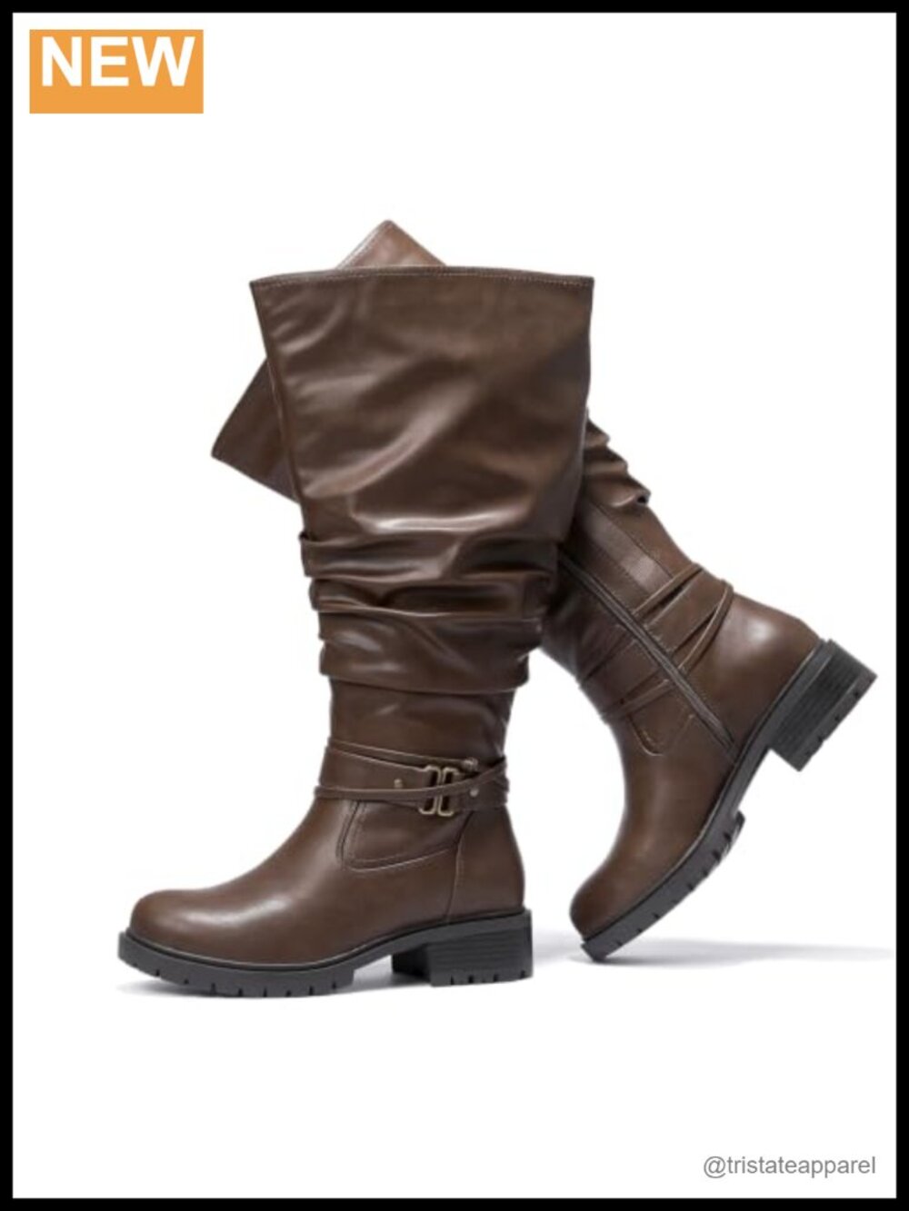 Extra Wide Calf Knee High Boots Faux Leather Memory Foam